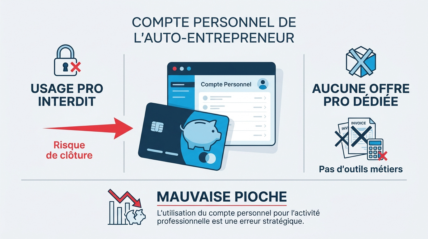 Risques de clôture de compte Fortuneo pour usage professionnel